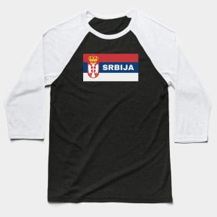 Serbia Flag Baseball T-Shirt